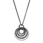 Apt. 9&reg; Hammered Interlocking Circle Pendant Necklace, Women's, Oxford