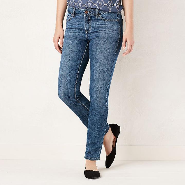 Women's Lc Lauren Conrad Skinny Jeans, Size: 8, Dark Blue