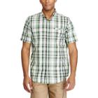 Men's Chaps Plaid Outdoor Easy-care Performance Button-down Shirt, Size: Large, Green