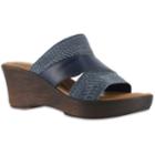 Tuscany By Easy Street Positano Women's Wedge Sandals, Size: Medium (11), Blue (navy)