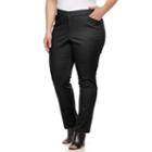 Plus Size Gloria Vanderbilt Anita Twill Straight-leg Pants, Women's, Size: 20 - Regular, Black