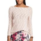Women's Chaps Marled Boatneck Sweater, Size: Small, Pink