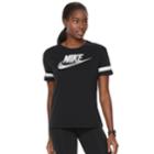 Women's Nike Swoosh Short Sleeve Graphic Tee, Size: Small, Grey (charcoal)