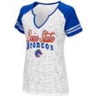 Campus Heritage Boise State Broncos Notch-neck Raglan Tee, Size: Xl, White Oth