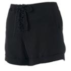 Women's Rock & Republic&reg; Lace-up Soft Shorts, Size: Large, Black