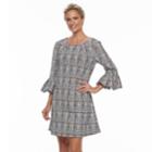 Women's Nina Leonard Balloon-sleeve Shift Dress, Size: Small, Dark Pink