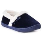 Women's Chaps Bow Accent Velvet A-line Slippers, Size: Xl, Blue