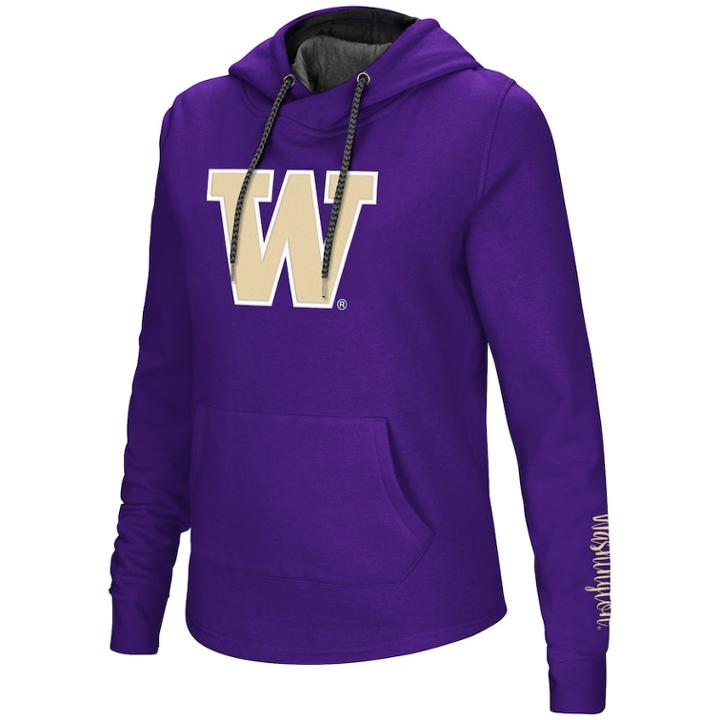 Women's Washington Huskies Crossover Hoodie, Size: Medium, Drk Purple