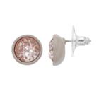 Simply Vera Vera Wang Pink Round Simulated Crystal Nickel Free Stud Earrings, Women's