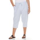 Plus Size Croft & Barrow&reg; Linen-blend Capris, Women's, Size: 2xl, Brt Blue