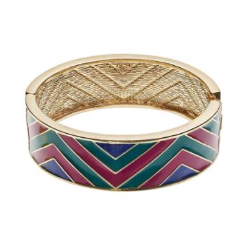 Gs By Gemma Simone Ancient Worlds Collection Dakota Chevron Bangle Bracelet, Women's, Multicolor