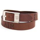 Men's Texas Aandm Aggies Brandish Leather Belt, Size: 34, Brown
