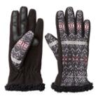 Women's Isotoner Water Repellent Chenille Tech Gloves, Size: S-m, Grey (charcoal)