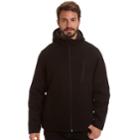 Men's Haggar Stretch Wool-blend Hooded Open-bottom Jacket, Size: Xxl, Black