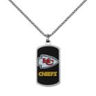Men's Stainless Steel Kansas City Chiefs Dog Tag Necklace, Size: 22, Silver