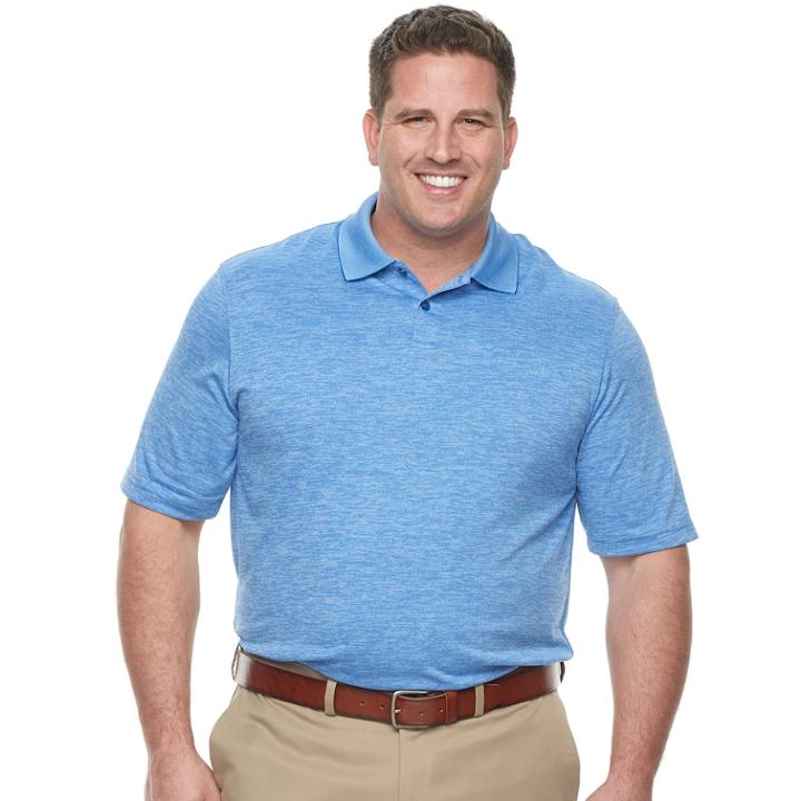 Big & Tall Haggar Regular-fit Space-dye Polo, Men's, Size: 2xb, Blue