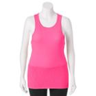 Juniors' Plus Size So&reg; High Neck Slub Tank Top, Girl's, Size: 3xl, Brt Pink