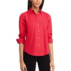 Women's Chaps No-iron Broadcloth Shirt, Size: Large, Red
