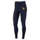 Women's Nike West Virginia Mountaineers Dri-fit Leggings, Size: Small, Blue (navy)