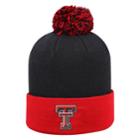 Adult Top Of The Wold Texas Tech Red Raiders Knit Pom Pom Hat, Men's, Black