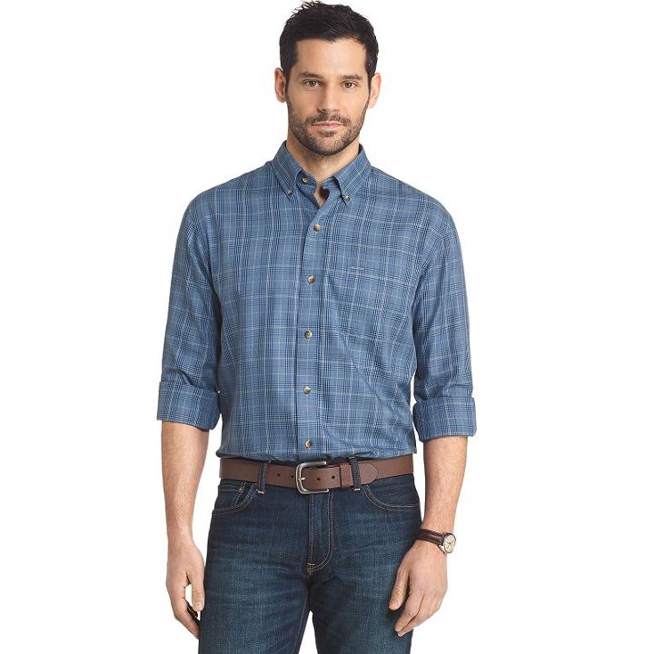 Big & Tall Arrow Heritage Regular-fit Plaid Button-down Shirt, Men's, Size: 3xb, Blue Other