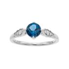 Lc Lauren Conrad 10k White Gold London Blue Topaz & 1/10 Carat T.w. Diamond Ring, Women's, Size: 6