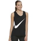 Women's Nike Sportswear Swoosh Racerback Tank Top, Size: Small, Grey (charcoal)