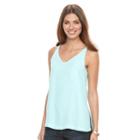 Women's Apt. 9&reg; Slit Camisole, Size: Xl, Turquoise/blue (turq/aqua)
