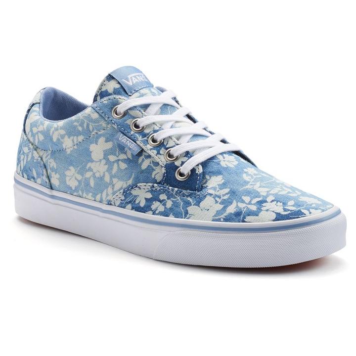 Vans Winston Women's Chambray Skate Shoes, Size: 7, Dark Blue