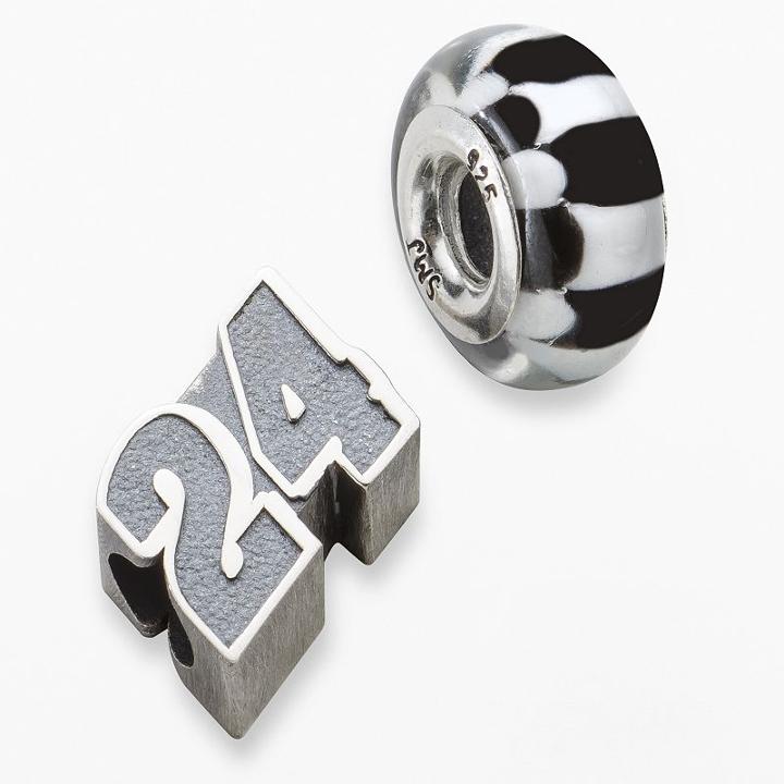 Insignia Collection Nascar Jeff Gordon Sterling Silver 24 Bead Set, Women's, Black