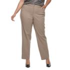 Plus Size Apt. 9&reg; Torie Curvy Straight-leg Pants, Women's, Size: 24 W, Brown Oth