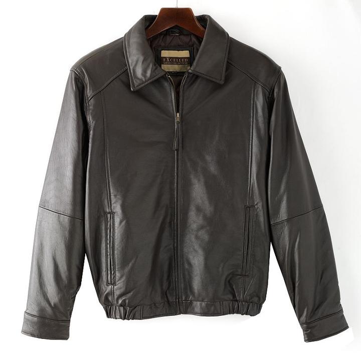 Big & Tall Excelled Leather Bomber Jacket, Men's, Size: L Tall, Brown