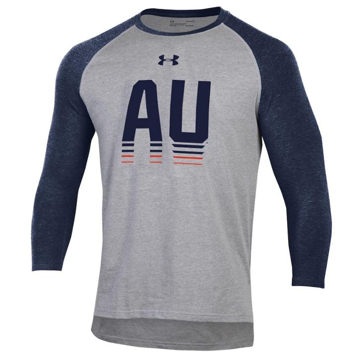 Men's Under Armour Auburn Tigers Baseball Tee, Size: Xxl, Blue (navy)