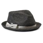 Betmar Malin Bow Trim Fedora, Women's, Black