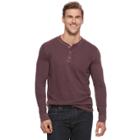 Big & Tall Sonoma Goods For Life&trade; Slim-fit Garment-dyed Henley, Men's, Size: Xl Tall, Brown