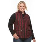 Plus Size Croft & Barrow&reg; Quilted Vest, Women's, Size: 2xl, Med Red