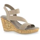 Tuscany By Easy Street Piceno Women's Wedge Sandals, Size: Medium (8.5), Beige
