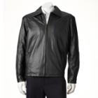 Men's Excelled New Zealand Lamb Leather Open-bottom Jacket, Size: Small, Black