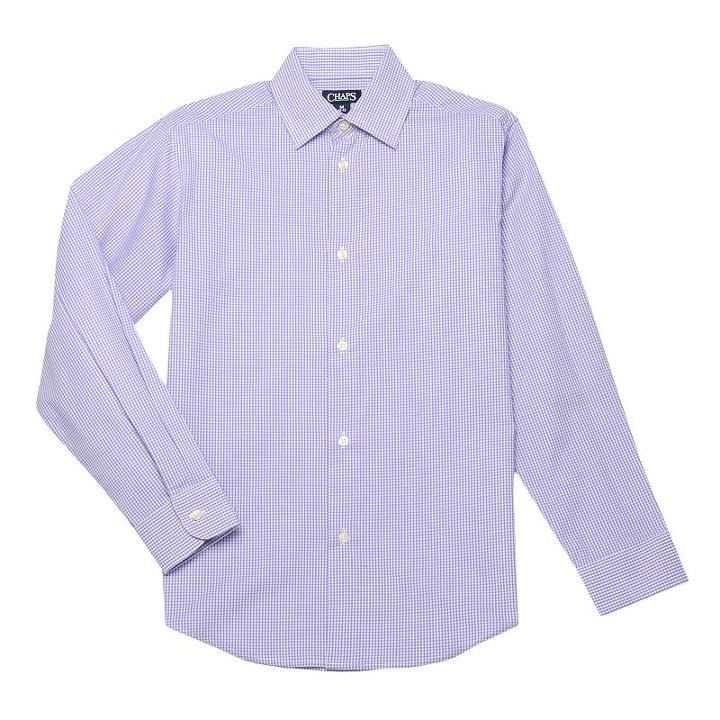 Boys 8-20 Chaps Gingham Button-down Shirt, Boy's, Size: 8, Brt Purple