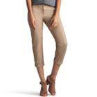 Petite Lee Essential Chino Capris, Women's, Size: 4 Petite, Grey Other