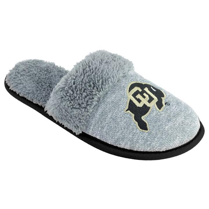 Women's Colorado Buffaloes Sherpa-lined Clog Slippers, Size: Small, Grey