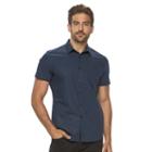Men's Marc Anthony Slim-fit Stretch Button-down Shirt, Size: Medium, Black