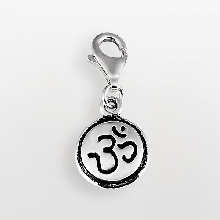 Personal Charm Sterling Silver Om Charm, Women's, Grey