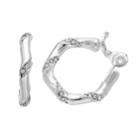 Napier Twisted Hexagon Hoop Clip-on Earrings, Women's, Silver