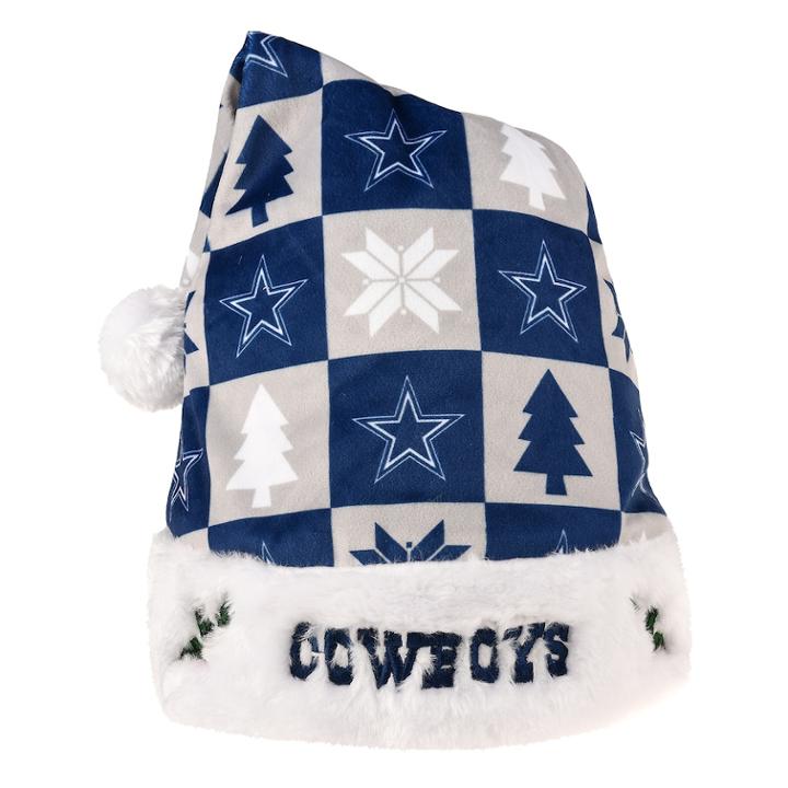 Foco Dallas Cowboys Christmas Santa Hat, Multicolor