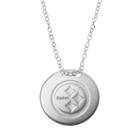 Pittsburgh Steelers Sterling Silver Team Logo Disc Pendant Necklace, Women's, Size: 18, Grey