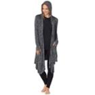 Women's Cuddl Duds Softwear Hooded Wrap Cardigan, Size: Xs, Silver