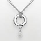 Michigan State Spartans Sterling Silver Halo Pendant, Women's, Size: 16, Grey