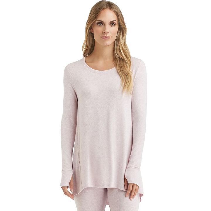 Women's Cuddl Duds Soft Knit Tunic Top, Size: Xsml Av/rg, Dark Pink