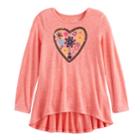 Disney / Pixar Coco Girls 4-7 Back Peplum Heart & Music Graphic Tee By Jumping Beans&reg;, Size: 4, Lt Orange